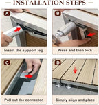 Decking Wood Composite Platform, Flooring Tiles, Raised Deck Platform - Image 6