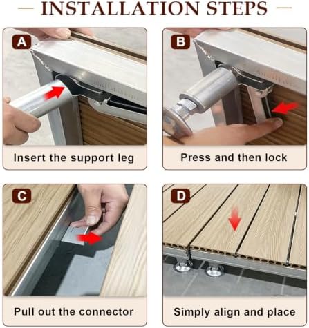 Decking Wood Composite Platform, Flooring Tiles, Raised Deck Platform - Image 6