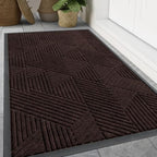 Smiry Front Door Mat Outside Entrance, Low Profile Rubber Doormat by Smiry