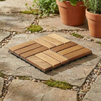 Bare Decor EZ Teak Flooring 12 Slat, 1 Sample Tile - Image 2