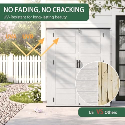 Outdoor Storage Shed Resin Waterproof Storage Cabinet - Image 4