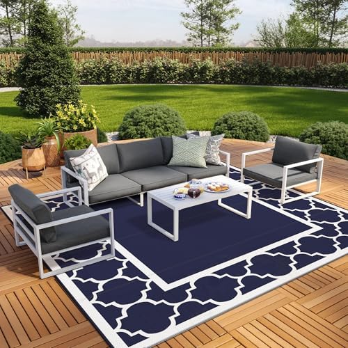 GENIMO Outdoor Rug, Waterproof Plastic Rugs by GENIMO