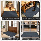 Commercial Door Mat 60"x48", Rubber Waterproof Front Floor Mat - Image 7