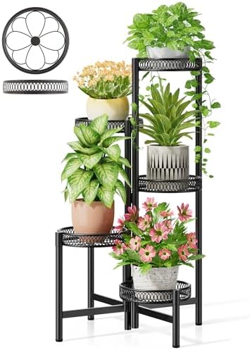 Plant Stand Indoor Outdoor, 5 Tier Corner Metal Flower Display Holder Stand by Unknown