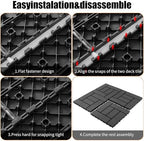 44 PCS Plastic Deck Tiles, Waterproof Interlocking Patio Flooring, Non-Slip - Image 4