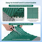 Jocoevol 12-Pcs Interlocking Tile, Indoor/Outdoor Drainage Interlocking Floor - Image 4