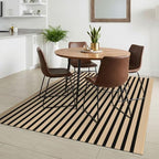 KILOCOCO Striped Rug 4x6 ft Washable Woven Front Door Rug - Image 3