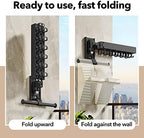 HEILAIYI Wall Mounted Clothes Hanger, Clothes Drying Rack, Laundry Drying Rack - Image 2