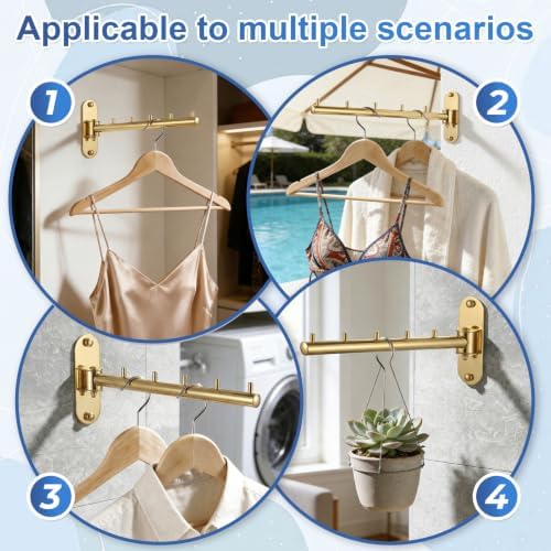 Wall Mounted Clothes Drying Rack, Foldable Drying Rack Clothing, Space Saving - Image 5