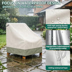 AKEfit Patio Adirondack Chair Covers 2 Pack - Image 3