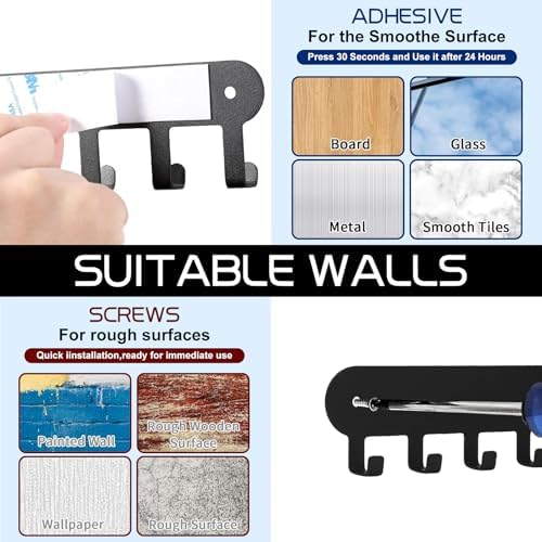 2 Pack Key Holder for Wall, Key Hooks - Image 5