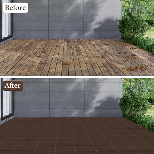Interlocking Deck Tiles Outdoor Waterproof, Composite Patio Flooring - Image 6