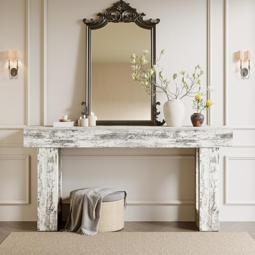 Tribesigns 63-Inch Long Console Table, Farmhouse Wooden Sofa Table Behind The - Image 4