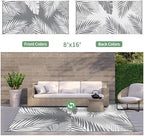 GENIMO Outdoor Rug, Waterproof Plastic Rugs 8'x16' - Image 2