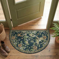 jinchan 2x3 Half Circle Floral Vintage Washable Entryway Rug by JINCHAN