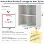 Homes: Inside + Out Apexa 4-Cube Storage Organizer Shelves, Stackable Wood - Image 7