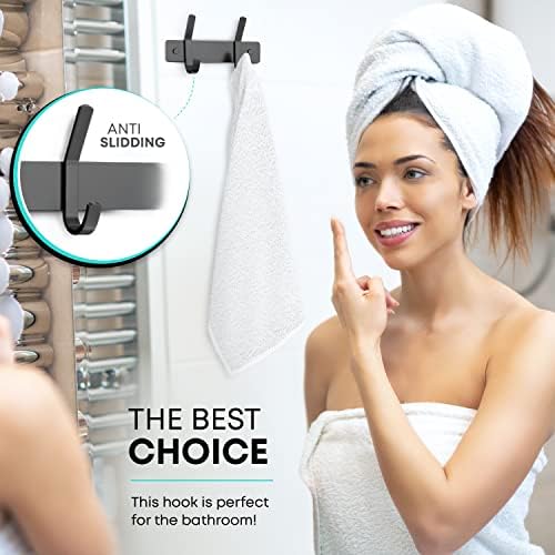 Coat Rack Wall Mount – 6 Inch Stainless Steel Small Hook Rail - Image 5