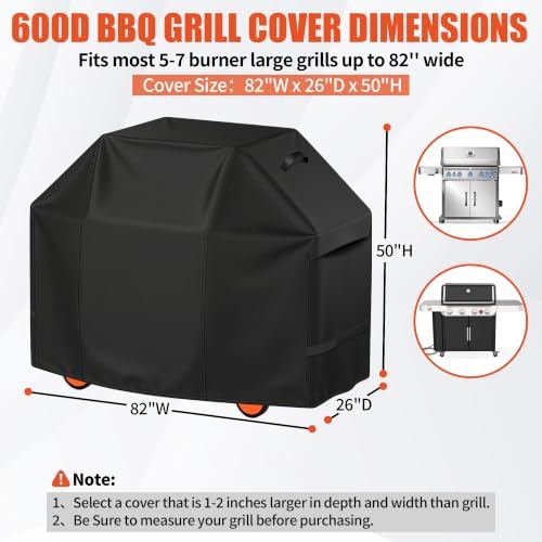 iCOVER Grill Cover 82 inch, BBQ Grill Cover - Image 2