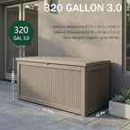 Outdoor Storage Box, 320 Gallon Waterproof Deck Box - Image 2