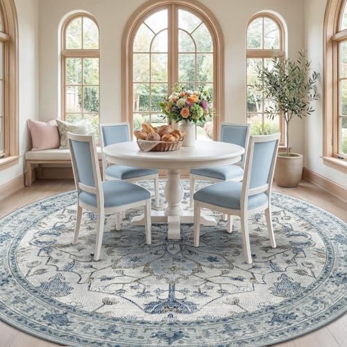 RELEANY Washable Area Rug, Round 8ft - Image 2