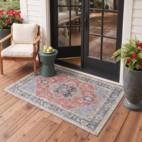 GENIMO 8x10 Outdoor Rug, Washable Quick Dry - Image 4