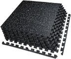 AIRHOP 0.56in Thick 24 Sq Ft Exercise Equipment Mats, 6 Tiles Upgraded Rubber by Airhop
