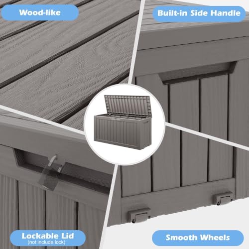 Outdoor Storage Box Waterproof, 82 Gallon Deck Box - Image 5