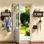 35'' Black Coat Rack Wall Mount - Image 4