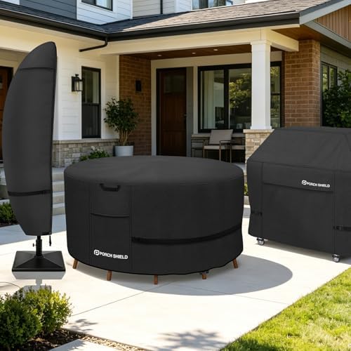 Porch Shield Waterproof 600D Round Patio Table Cover 84 inch - Image 6