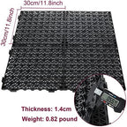 12 Pack 12" Interlocking Rubber Bathroom Flooring Tiles Non-Slip Pool Mat - Image 2