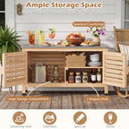 Tangkula Wood Outdoor Storage Cabinet - Image 3
