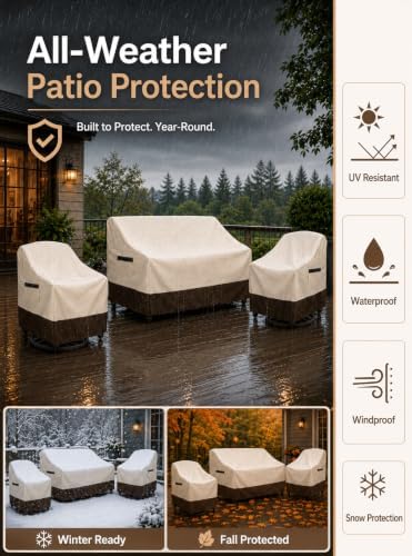 Patio Furniture Covers 3 Piece Set - Image 6