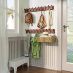 SKOLOO Rustic Coat Rack Wall Mount, 10 Hooks, 38.6'' Long, Solid Wood - Image 3