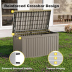 DRATO 280 Gallon Outdoor Storage Box Waterproof, Resin Large Deck Box - Image 3