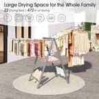 APEXCHASER Clothes Drying Rack, 67.7" L Height Adjustable - Image 3