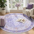 RELEANY Washable Area Rug, Round 4ft - Image 2