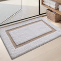 Color&Geometry White Bathroom Rugs 36x24, Extra Soft Absorbent Microfiber Bath by COLORG