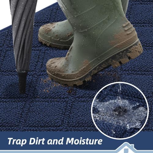 BEQHAUSE Dirt Trapper Door Mat 20" x 32" Non-Slip Washable - Image 3