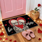 Valentines Day Skeleton Welcome Front Door Mat - Image 6