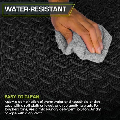 ProsourceFit Exercise Puzzle Mat 1/2-inch, EVA Interlocking Foam Floor Tiles - Image 6