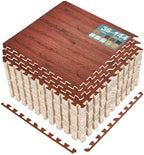 Sorbus Interlocking Wood Grain Foam Floor Tiles by Sorbus