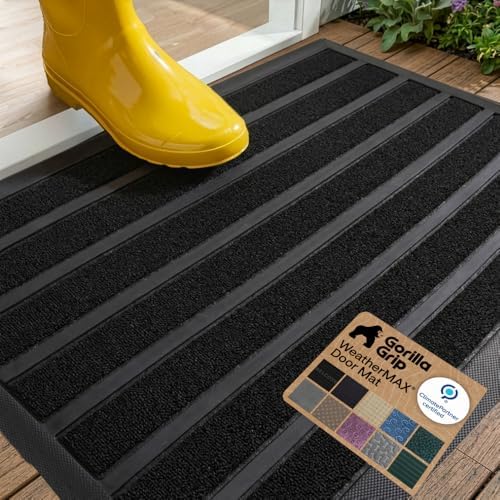 GORILLA GRIP WeatherMAX Door Mat, Indoor Outdoor Use by GorillaGrip