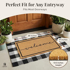 Coir Welcome Mat, Welcome Classic 4, 17x29 in - Image 2
