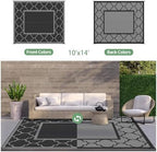 GENIMO Outdoor Rug, Waterproof Plastic Rugs 10'x14' - Image 5