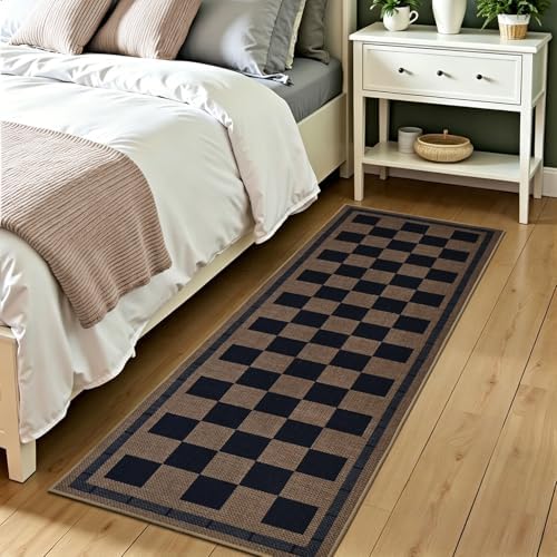 Vasofe 2x6 Jute Checkered Rugs, Outdoor Runner, Runner Carpet - Image 4