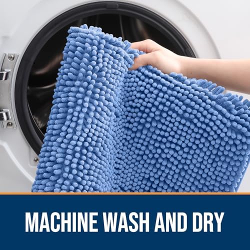OLANLY Dog Door Mat for Muddy Paws 47x17, Super Absorbent Chenille Mud Mat - Image 5
