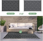 GENIMO Outdoor Rug, Waterproof Plastic Rugs - Image 2