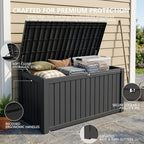 Outdoor Storage Box, 180 Gallon Waterproof Deck Box - Image 3
