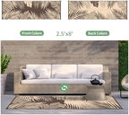 GENIMO Outdoor Rug, Waterproof Plastic Runner Rugs, 2.5'x8' Coffee Beige - Image 2