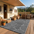 Garvee Reversible Rainbow Outdoor Rug 10x14 - Image 6